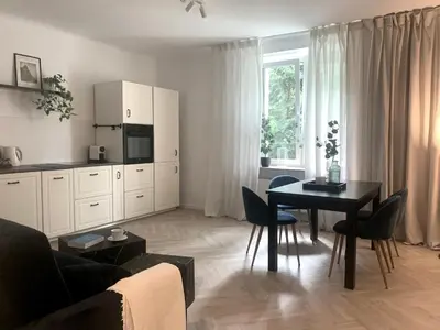 Kuchnia lub aneks kuchenny w obiekcie Prestige Apartment - Saska Kępa