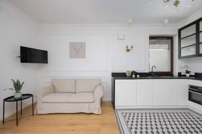Kuchnia lub aneks kuchenny w obiekcie Atmospheric Studio with Terrace and Parking by Noclegi Renters