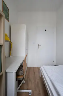 Łóżko lub łóżka w pokoju w obiekcie Central flat at plac Konstytucji