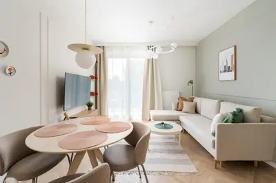 Część wypoczynkowa w obiekcie Malinova Leaf Apartment by BookingHost