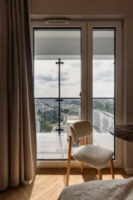 Część wypoczynkowa w obiekcie Bathtub and View 21st Floor The WAW Sawa
