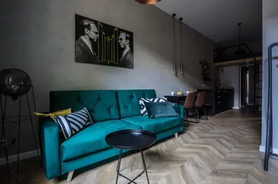 Część wypoczynkowa w obiekcie Close - Cozy and Modern Apartments - Praga Północ - Ząbkowska A