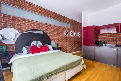 Łóżko lub łóżka w pokoju w obiekcie Apartament Rynek Starego Miasta A