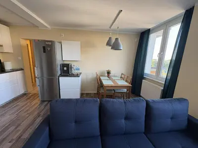 Kuchnia lub aneks kuchenny w obiekcie Apartament Bazyliańska, metro Bródno