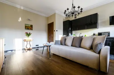 Telewizja i/lub zestaw kina domowego w obiekcie mythings Apartments