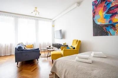 Część wypoczynkowa w obiekcie Close-Urban Apartaments - Great Location - City Center - Zurawia