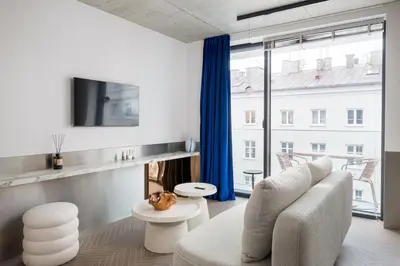 Telewizja i/lub zestaw kina domowego w obiekcie Luxury Downtown Atelier