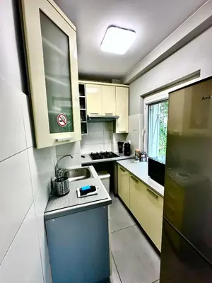 Kuchnia lub aneks kuchenny w obiekcie Metro Mlociny Apartament