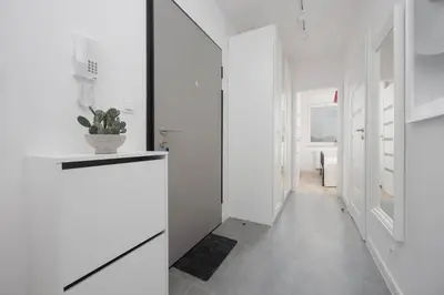 Plan piętra w obiekcie Modern Apartment in Warsaw with Garden and Parking by Noclegi Renters