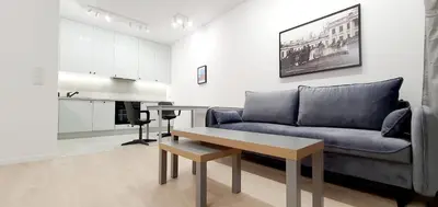 Część wypoczynkowa w obiekcie Belvedere Apartment near Royal Bath Lazienki Park