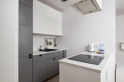 Kuchnia lub aneks kuchenny w obiekcie Plac Wilsona Modern Apartment by BookingHost