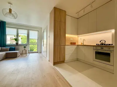 Kuchnia lub aneks kuchenny w obiekcie Cozy Stay Washington Avenue Apartment