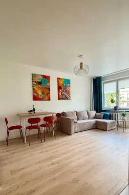 Część wypoczynkowa w obiekcie Cozy Stay Washington Avenue Apartment