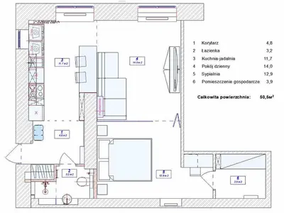 Plan piętra w obiekcie Nowy Świat - Centrum, Stare Miasto ,Atrakcje na krok