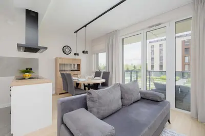 Część wypoczynkowa w obiekcie Jagiellońska Spacious Apartament with Parking and Air Conditioning by Renters Prestige