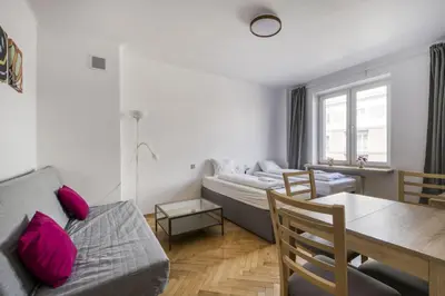 Część wypoczynkowa w obiekcie Labo Apartament Hala Koszyki