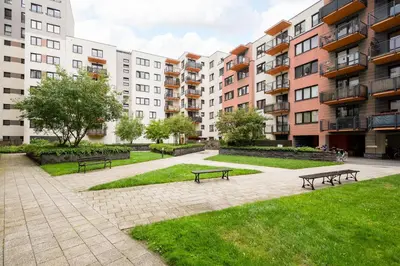 Budynek, w którym mieści się apartament