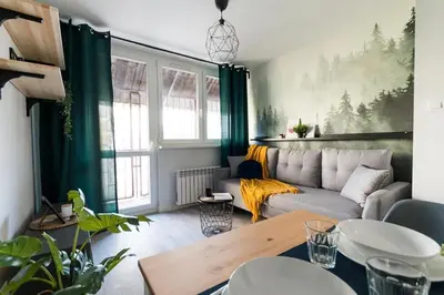 Część wypoczynkowa w obiekcie Close-Chic Apartments -3 Bedrooms - Warsaw Stays - Ogrodowa