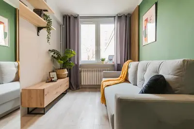Część wypoczynkowa w obiekcie Close-Chic Apartments -3 Bedrooms - Warsaw Stays - Ogrodowa