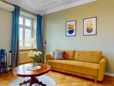 Część wypoczynkowa w obiekcie City Elegance Premium Apartment Balcony AC