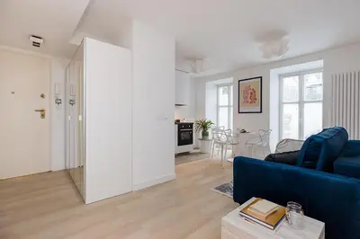 Część wypoczynkowa w obiekcie Kępna Lumière Apartment by Solarento