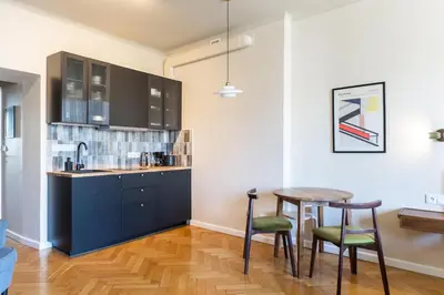 Kuchnia lub aneks kuchenny w obiekcie Warsaw Concierge Mazowiecka