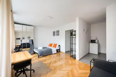 Kuchnia lub aneks kuchenny w obiekcie Bokserska Homely Studio by BookingHost