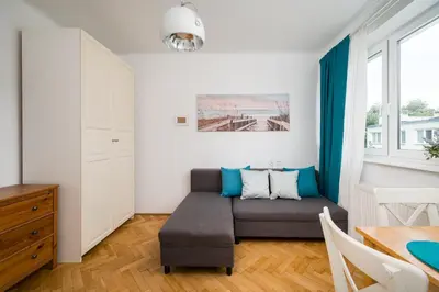 Część wypoczynkowa w obiekcie Park Malickiego Cozy Apartment by BookingHost