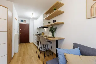 Kuchnia lub aneks kuchenny w obiekcie Cozy Studio in Central Warsaw