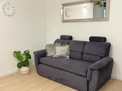 Część wypoczynkowa w obiekcie Leśny apartament 130m2 Kabaty