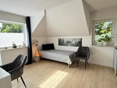 Część wypoczynkowa w obiekcie Leśny apartament 130m2 Kabaty