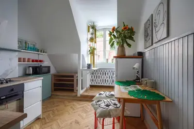 Kuchnia lub aneks kuchenny w obiekcie Old Town Nest Apartment