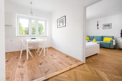 Część wypoczynkowa w obiekcie Nowolipie 531 Apartment by BookingHost