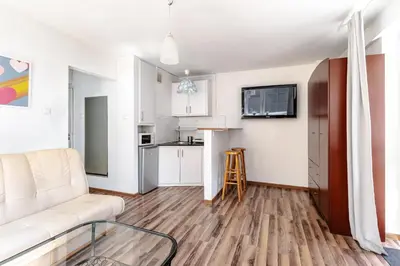 Kuchnia lub aneks kuchenny w obiekcie Chmielna str Super Central Apartment