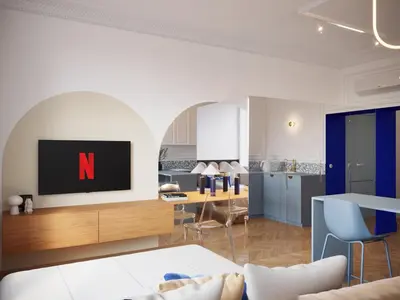 Telewizja i/lub zestaw kina domowego w obiekcie Center Deluxe Blue
