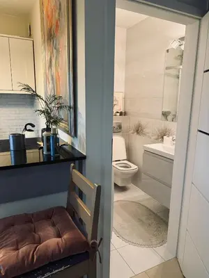 Łazienka w obiekcie Przytulne studio na Sadybie
