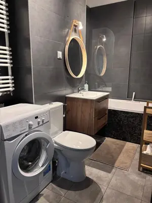 Łazienka w obiekcie Oliwkowy Apartament Hennela