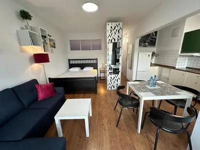Część wypoczynkowa w obiekcie Orzycka Studio Near Westfield Mokotow