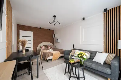 Część wypoczynkowa w obiekcie 2-bedroom Warsaw Breweries Living Suite close to METRO bus tram