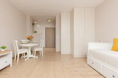 Łóżko lub łóżka w pokoju w obiekcie Cozy & Bright Studio Zupnicza by Noclegi Renters
