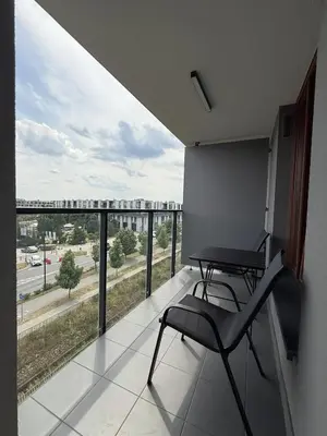 Balkon lub taras w obiekcie Warszawa Apartament Klimczaka 6