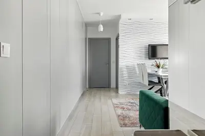 Telewizja i/lub zestaw kina domowego w obiekcie Pełczyńskiego Comfort Stay by Solarento