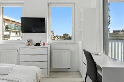 Telewizja i/lub zestaw kina domowego w obiekcie Pełczyńskiego Comfort Stay by Solarento