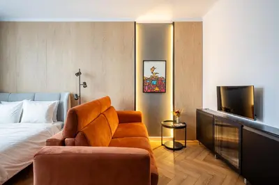 Część wypoczynkowa w obiekcie Majestic Studio Chmielna Street
