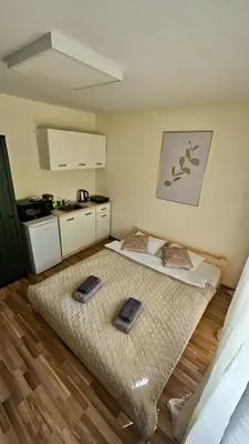 Łóżko lub łóżka w pokoju w obiekcie Batorego16 Yellow Studio