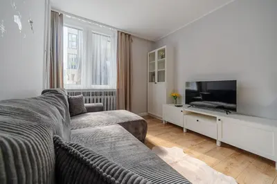 Telewizja i/lub zestaw kina domowego w obiekcie Modern Apartment in the city center