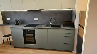 Kuchnia lub aneks kuchenny w obiekcie Bemowo Apartment