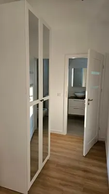 Łóżko lub łóżka w pokoju w obiekcie Bemowo Apartment