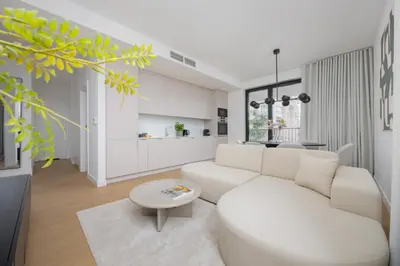 Część wypoczynkowa w obiekcie Powsińska Luxury Apartments with Air Conditioning in Warsaw by Renters Prestige
