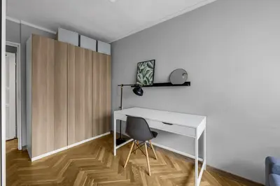 Plan piętra w obiekcie Powiśle Apt - Balcony, Workspace - by Rentujemy